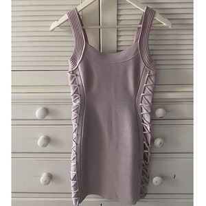 Marciano violet bandage dress with side detailing